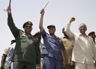 President Bashir at a rally President Bashir